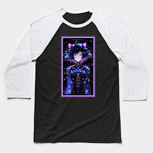 Anime Cute Cat Girl | Quality Anime Girl Artwork | Sci-Fi Manga Girl Anime Art Baseball T-Shirt